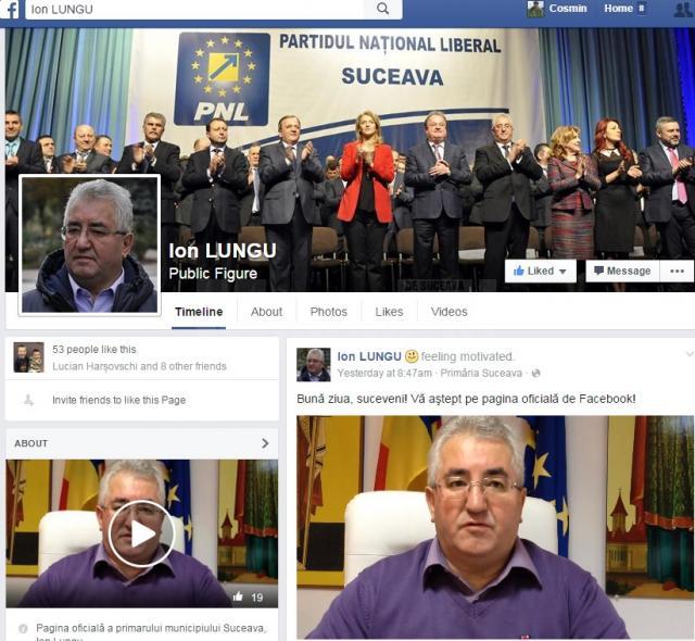 Primarul Sucevei şi-a făcut pagină de Facebook