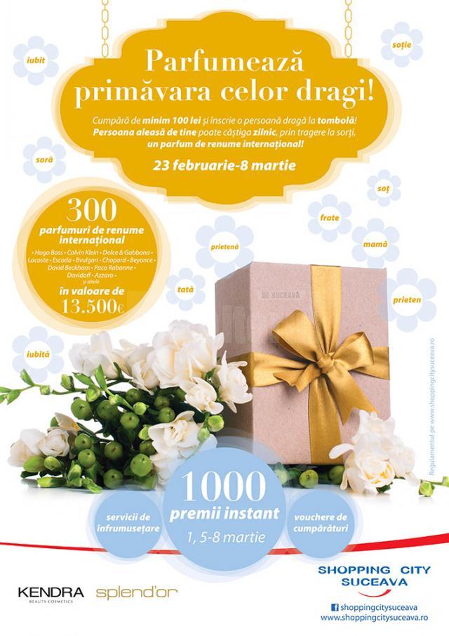 300 de parfumuri de renume internaţional oferite de Shopping City Suceava
