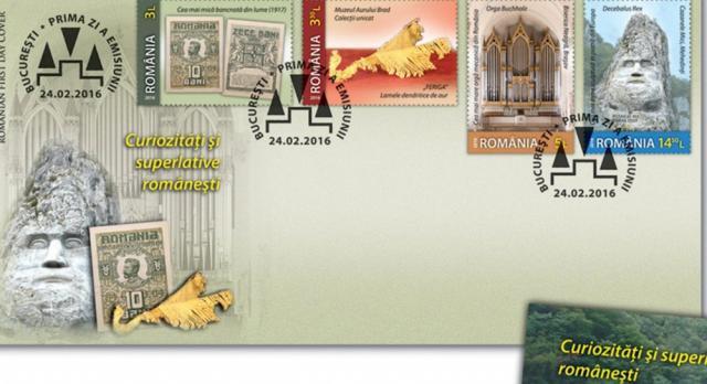 „Curiozităţi şi superlative româneşti”, pe mărci poştale