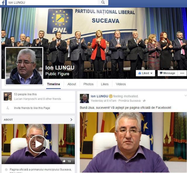 Primarul Ion Lungu şi-a făcut pagină de Facebook