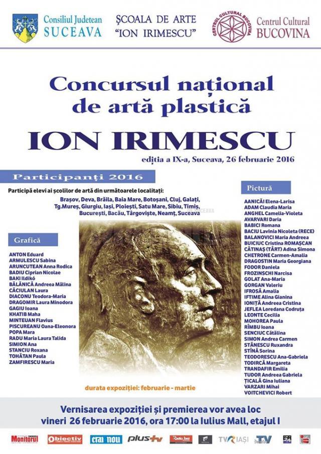 Vernisajul expoziţiei cu lucrările participanţilor la Concursul naţional de artă plastică „Ion Irimescu”