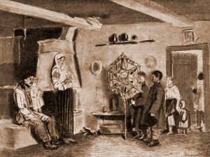 Cu steaua, la români – desen de Mattias Adolf Charlemont (1820-1871)