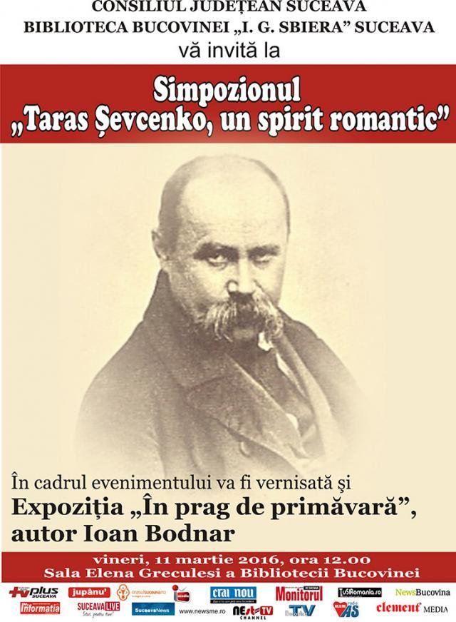 „Taras Şevcenko, un spirit romantic”, la Biblioteca Bucovinei