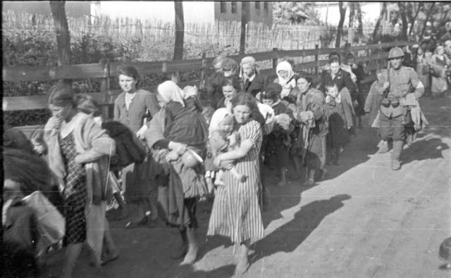 Evrei deportaţi în Transnistria. Foto: Wikipedia