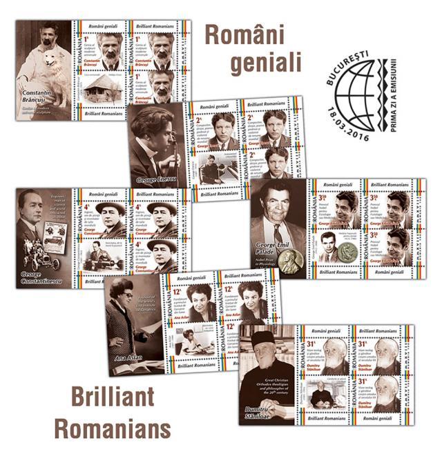 Emisiunea de mărci poştale „Români geniali”