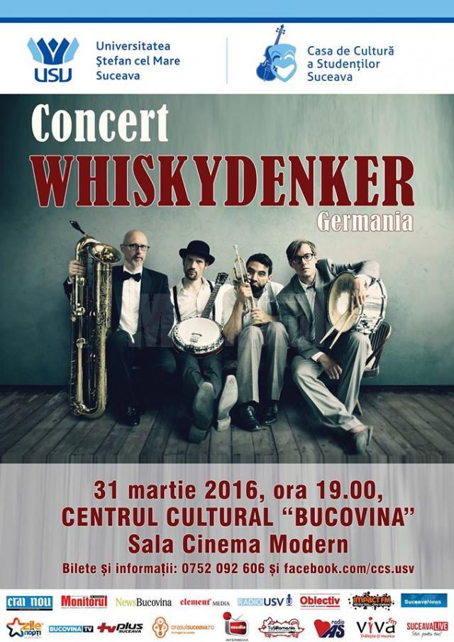 Concert cu trupa germană Whiskydenker, la Cinema Modern