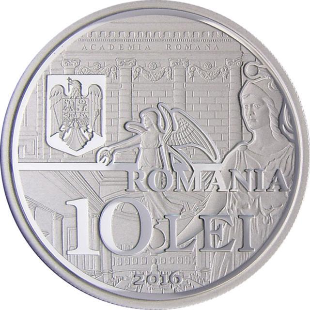 Emisiune numismatică dedicată Academiei Române - Aur - avers