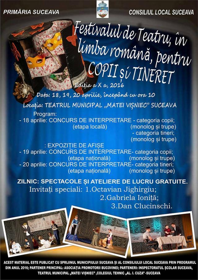 Festivalul de Teatru în limba română pentru Copii şi Tineret, ediţia a X-a