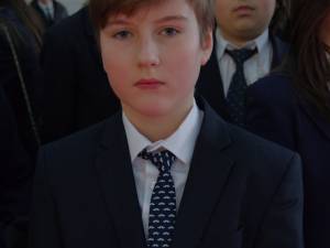 Eduard Dumitrescul, elev în clasa a VI-a la Colegiul Naţional „Ştefan cel Mare”  Suceava