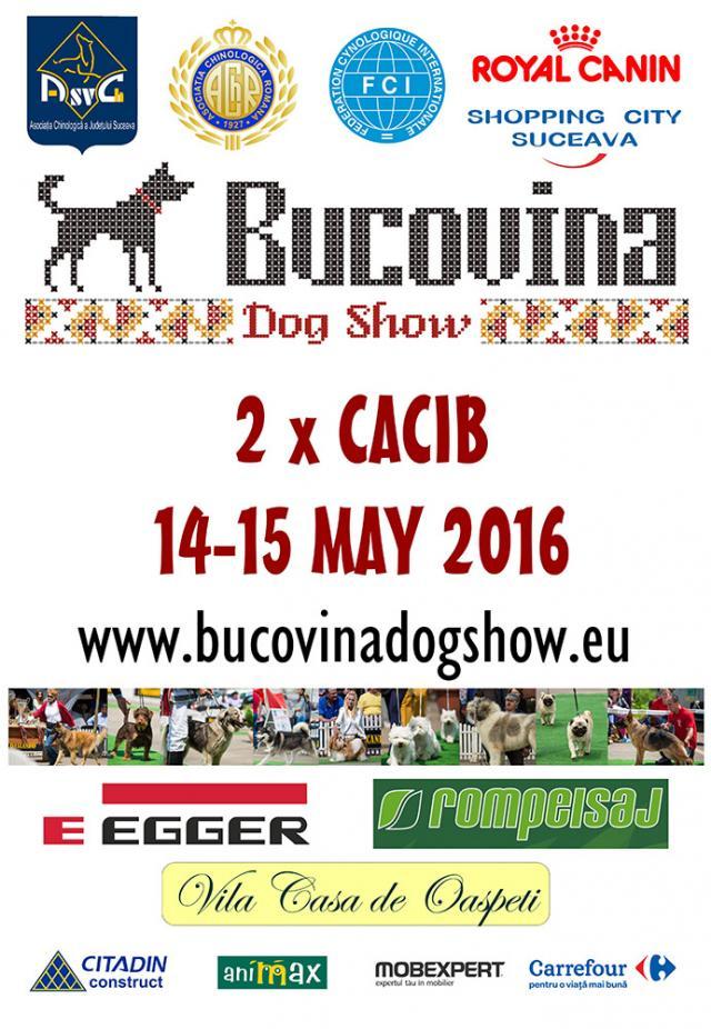 Două expoziţii chinologice internaţionale Bucovina Dog Show vor avea loc în parcarea centrului comercial Shopping City Suceava
