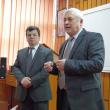 Inspectorul general al Inspectoratului Şcolar Judeţean Suceava, Gheorghe Lazăr (dreapta)
