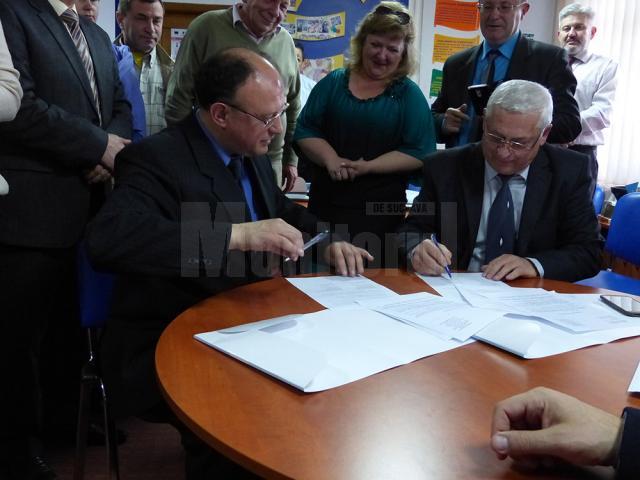 Inspectoratul Şcolar Suceava a semnat un acord de parteneriat cu Inspectoratul orăşenesc Cernăuţi