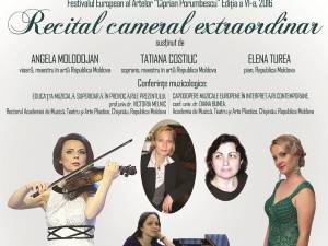 Recital cameral extraordinar, susţinut de Angela Molodojan, Tatiana Costiuc şi Elena Turea