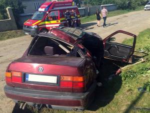 Accidentul s-a petrecut sâmbătă, în cartierul Mănăstioara, din oraşul Siret