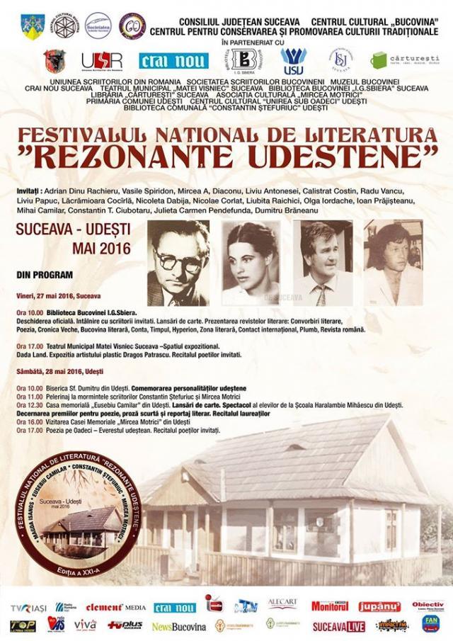 Festivalul Naţional de Literatură „Rezonanţe Udeştene”