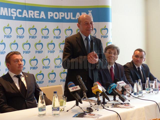 Traian Băsescu a fost prezent la Rădăuţi pentru a-i susţine pe candidaţii PMP din această zonă a judeţului