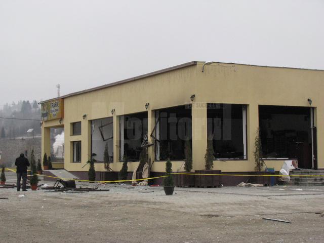 Restaurantul Trafic din Câmpulung Moldovenesc, după explozie