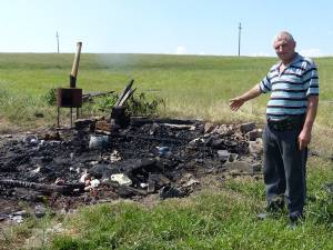Vasile Gafiuc spune ca această incendiere nu îl va intimida