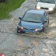 Inundaţii pe străzile Sucevei, după o ploaie torenţială