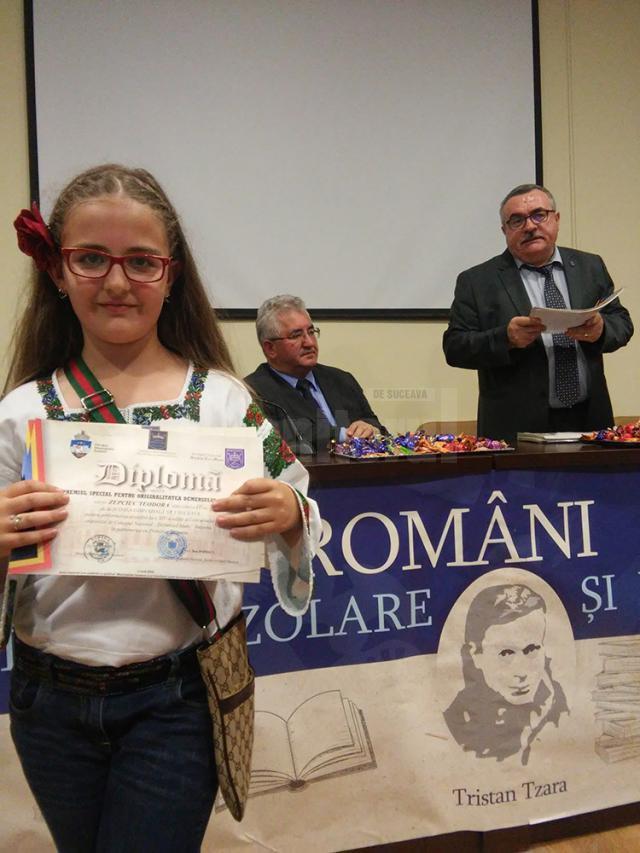 Premiul special pentru originalitatea demersului literar a fost obţinut de Teodora Zepciuc
