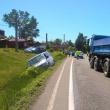 Şoferul autocamionului Man a lovit VW-ul din faţă, care a acroşat Mercedes-ul
