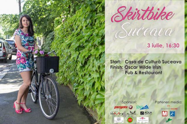 SkirtBike, parada fetelor pe bicicletă, duminică, prin Suceava