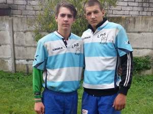 Ionuț Narcis Drăghia (stânga) alături de un alt jucător de națională de la LPS Suceava, Cristi Sandu