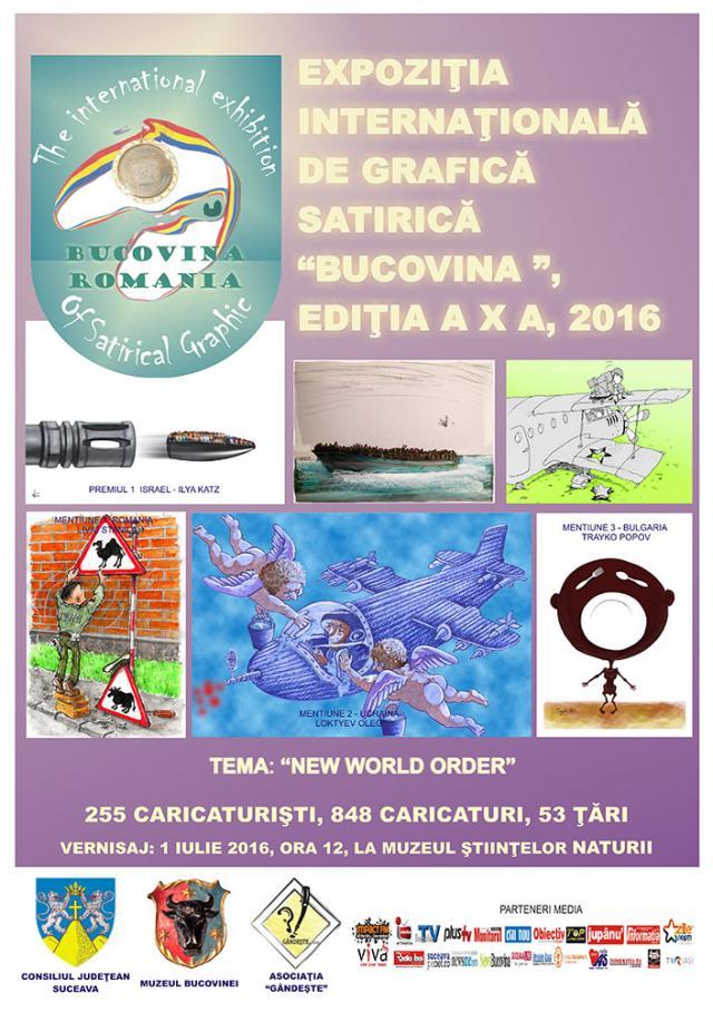 Expoziţia Internaţională de Grafică Satirică BUCOVINA - ROMANIA