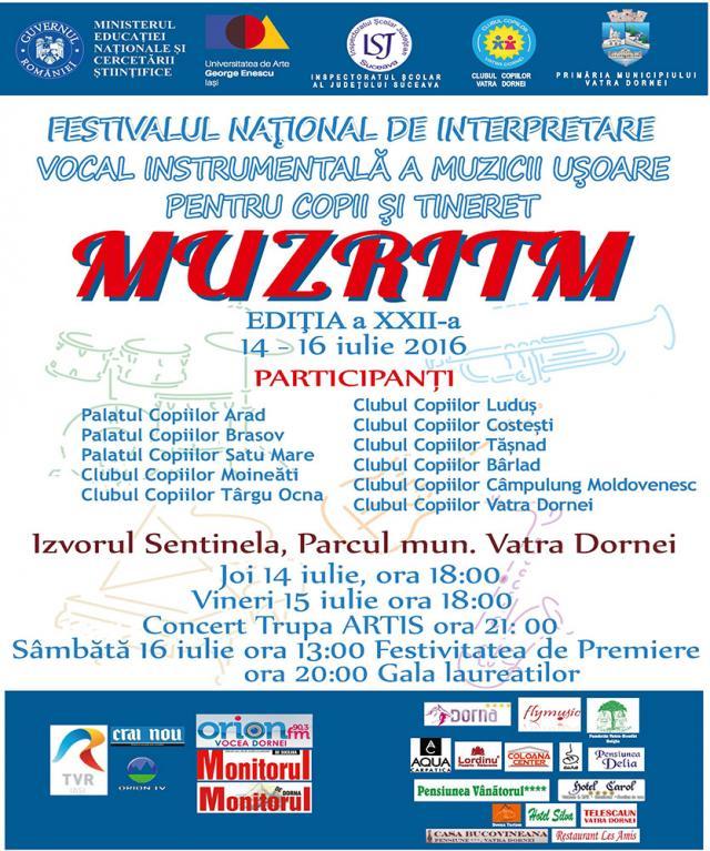 Festivalul Naţional de Interpretare Vocal-Instrumentală a Muzicii Uşoare pentru Copii „Muzritm”