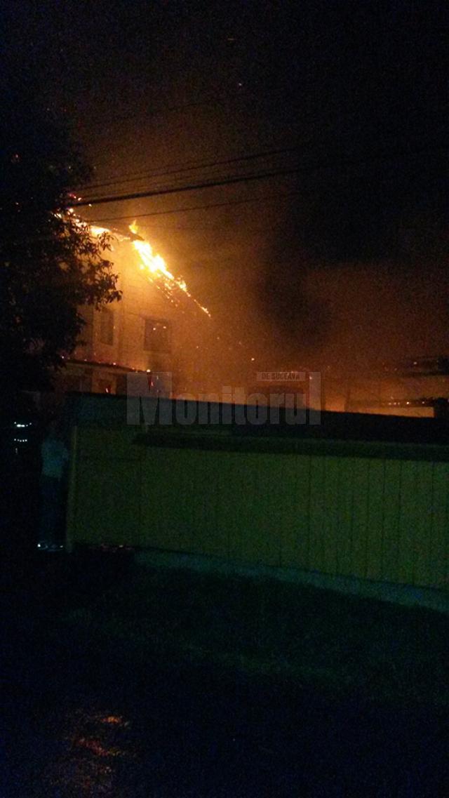 Incendiul a distrus acoperişul casei, adăpostul de animale şi garajul