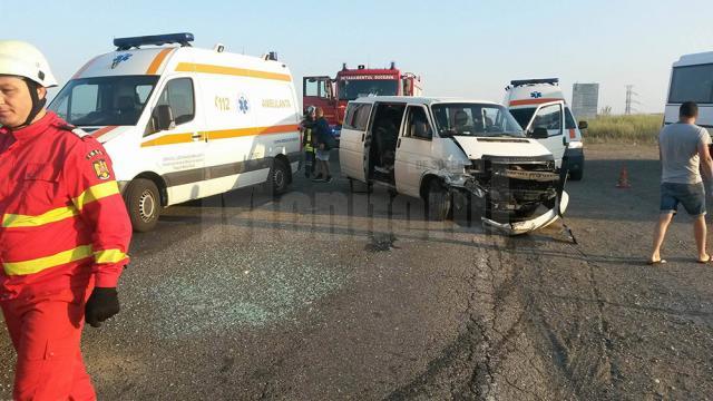 Accidentul rutier petrecut pe E 85, la ieşirea din municipiul Suceava spre Fălticeni