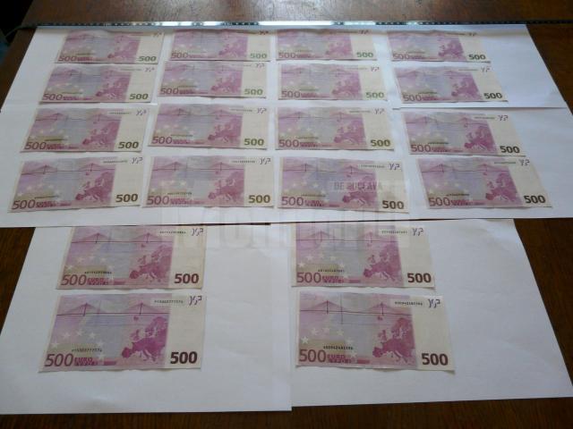 50.000 de euro, posibil falşi, confiscaţi de la un bărbat, în centrul Sucevei