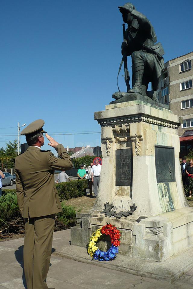 La Fălticeni a fost marcat un secol de la intrarea României în Primul Război Mondial