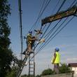 Echipele E.ON au intervenit marţi dimineaţa pentru refacerea reţelei electrice distruse în urma accidentului