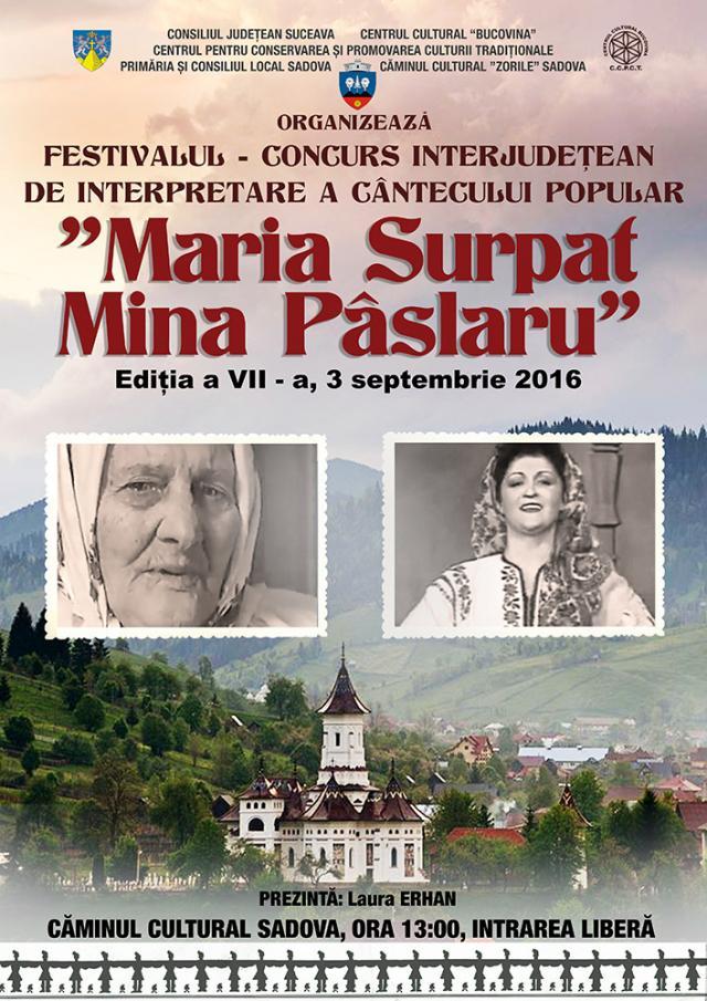 Festivalul „Maria Surpat - Mina Pâslaru” și Ziua Comunei Sadova