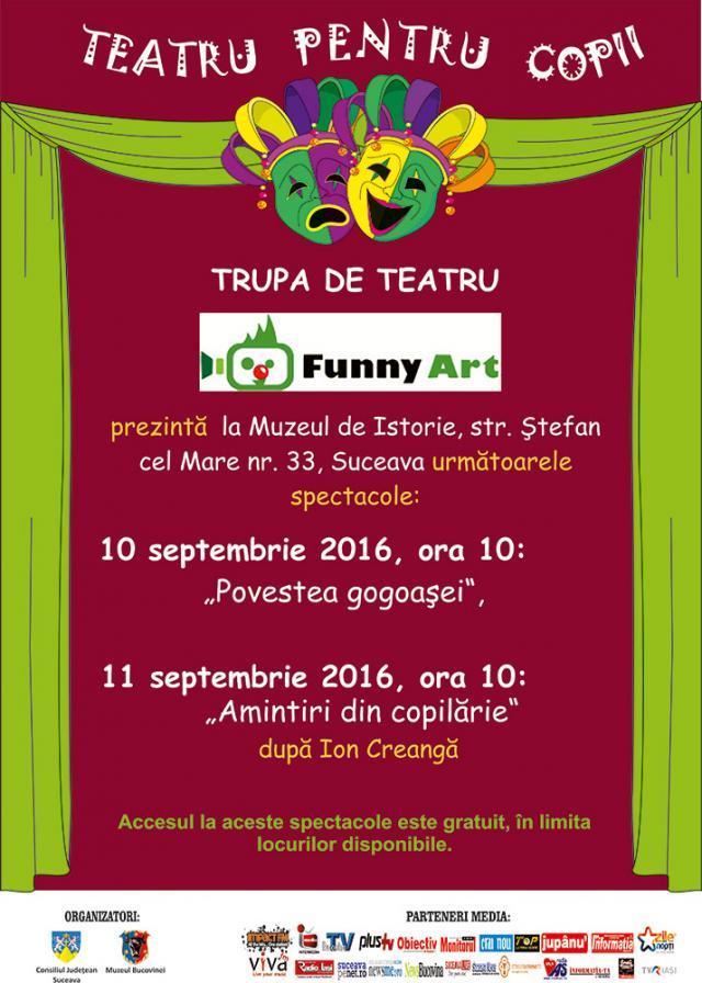 Două spectacole de teatru pentru copii