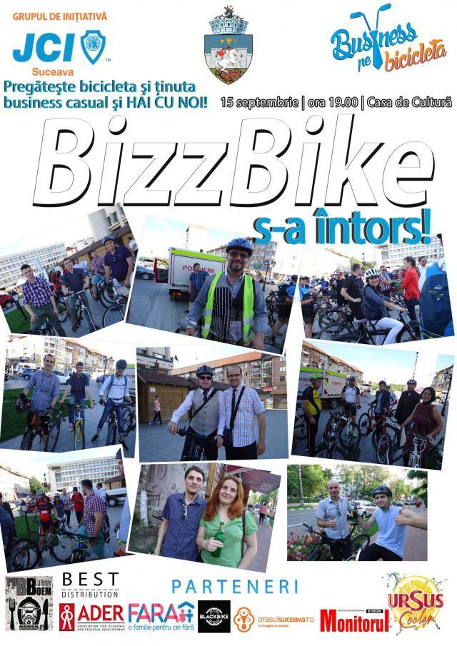 BizzBike - Business pe bicicletă, joi, în municipiul Suceava