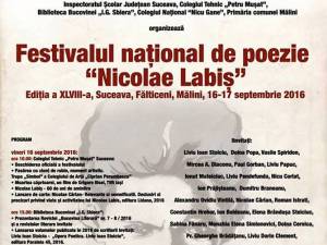 Festivalul naţional de poezie „Nicolae Labiş”, la Suceava, Fălticeni și Mălini