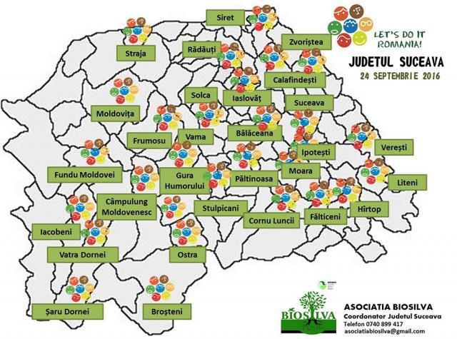 Campania de curăţenie „Let's Do It, Romania” se desfăşoară în 30 de localităţi din judeţul Suceava