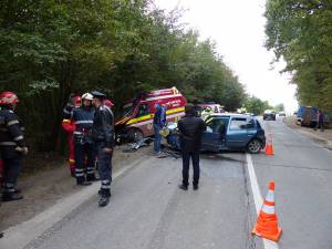 Accidentul s-a petrecut ieri, în jurul orei 16.00, pe DN 29A, la ieşirea din satul Călugăreni spre Şerbăneşti