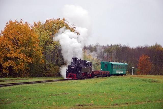 Mocăniţa ”Bucovina” a zburat cu 50 de km pe oră la Târgul Internaţional de Căi Ferate Înguste din Lituania