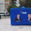 Corturile electorale ale ALDE au fost amplasate în şase zone din municipiul Suceava prin priponirea lor în dibluri