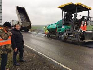 Gheorghe Flutur a inspectat lucrările de modernizare a drumului european E85
