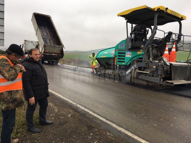 Gheorghe Flutur a inspectat lucrările de modernizare a drumului european E85