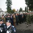 Jandarmii, vânătorii de munte și elevii au defilat prin faţa oficialităţilor judeţene și locale