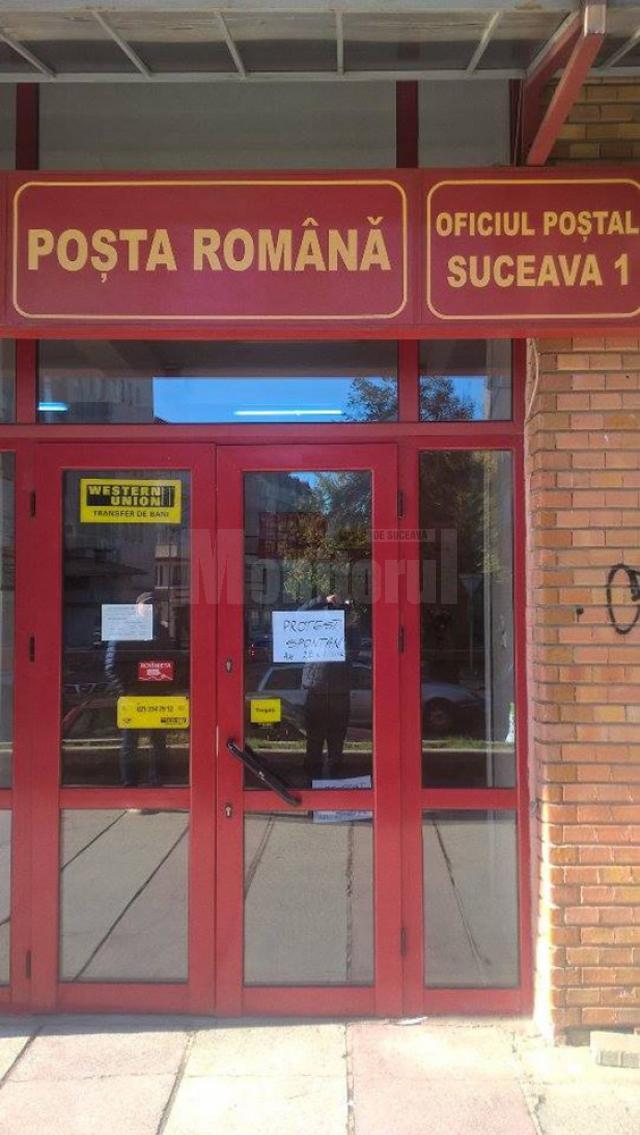 Aproape jumătate dintre oficiile poştale din zonele urbane ale Sucevei au fost închise, chiar dacă angajaţii au venit la muncă