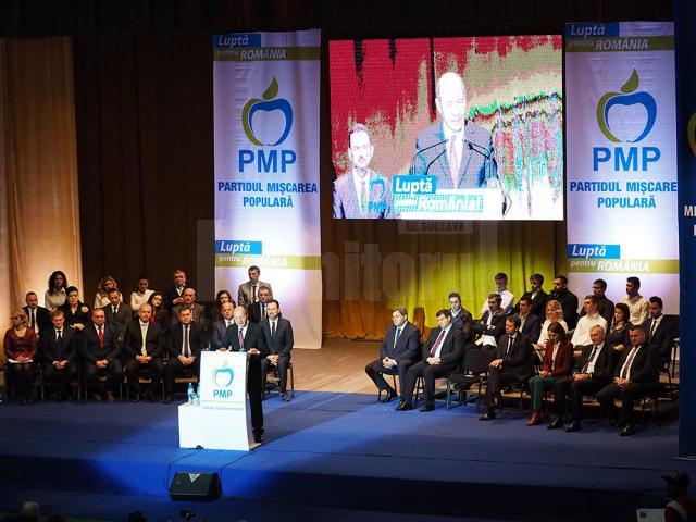 Traian Băsescu a venit la Suceava pentru a-i susţine pe candidaţii PMP pentru alegerile parlamentare