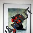 „Maci în vază” (40x31), tempera, înrămat, autor Radu Bercea, preţ 50 de euro