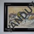 „Peisaj de iarnă” (48x38), ulei pe pânză, înrămat, autor Vasile Anghel Siminiuc, preţ 100 de euro