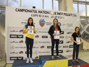Daria Lucan loc I și nou record național la 50 metri Bras și  Maria Verciuc, locul III în aceeași probă